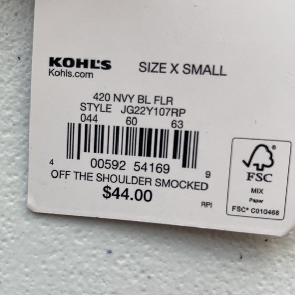 3/$33 So dress floral print off the shoulder smocked top boho long casual XS jr - Picture 16 of 17